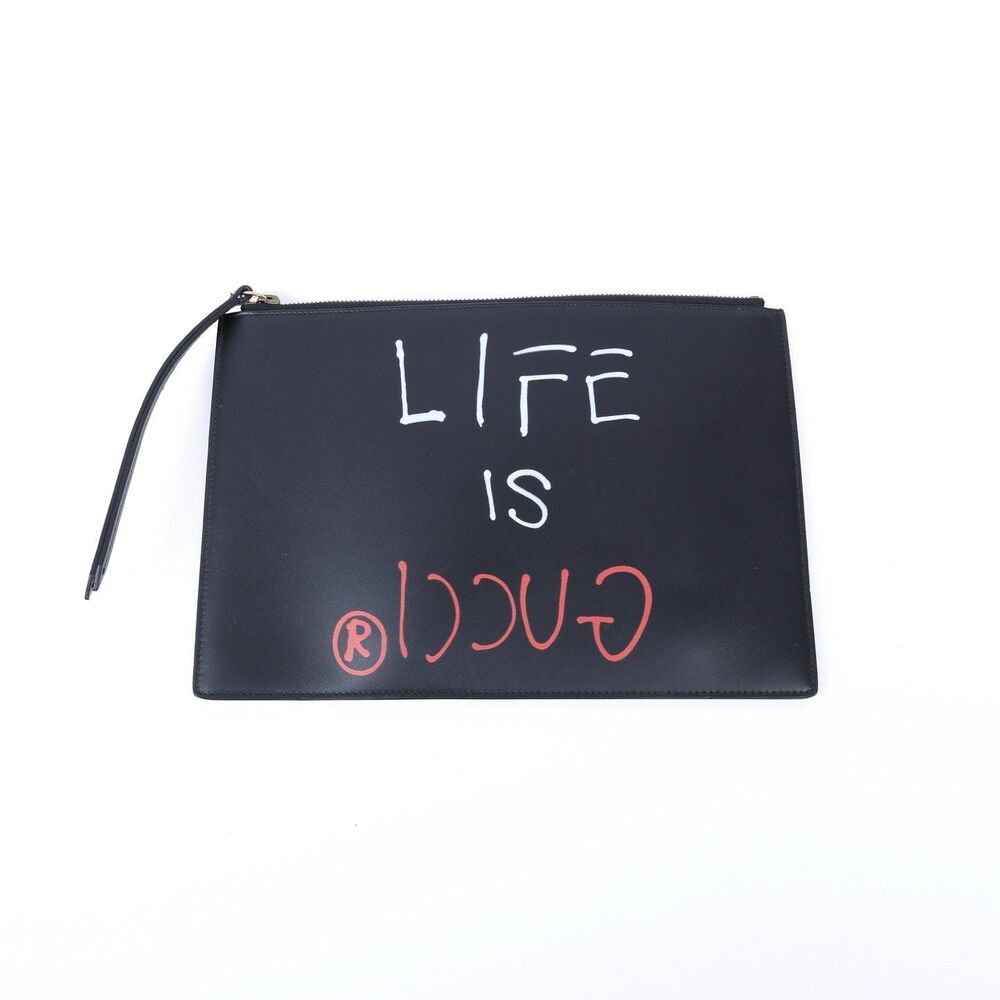 GucciGhost "LIFE IS GUCCI" Clutch Trevor Andrew collab